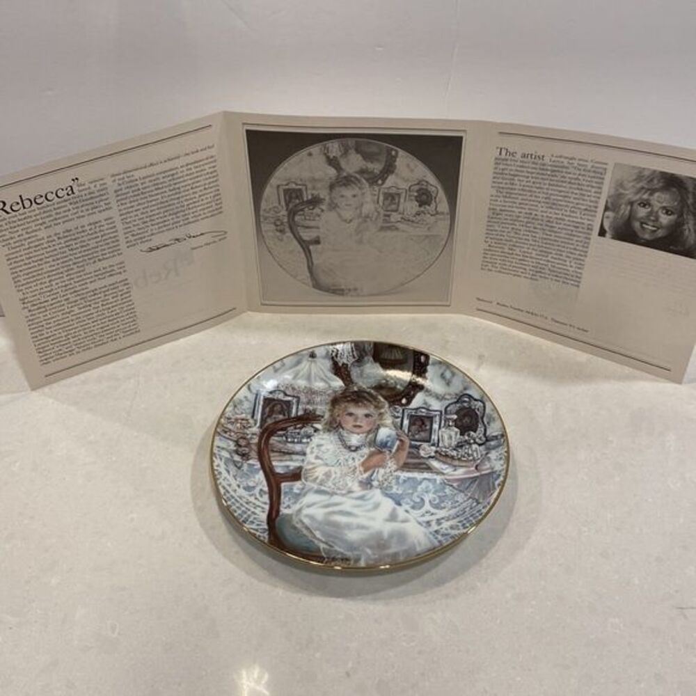 Heirlooms & Lace Rebecca Collector’s #6 Plate in Series By Corinne Layton 3879A - Picture 7 of 10